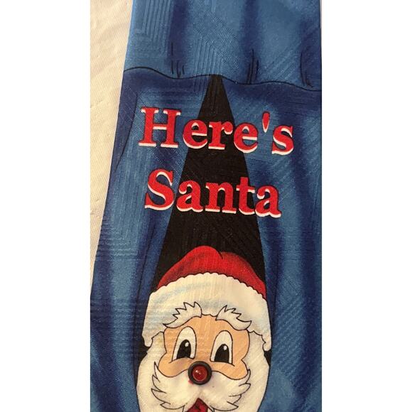 Daland Designs Christmas Tie Santa Necktie (doesn’t Light Up) Blue Red - Picture 3 of 11
